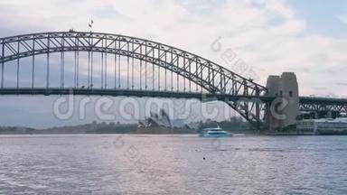 火<strong>车经过</strong>悉尼港大桥